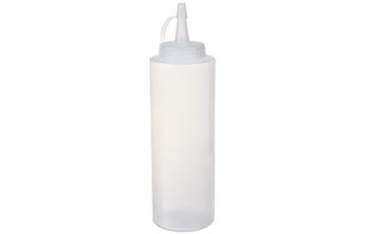 SQUEEZE BOTTLE WITH LID 12OZ CLEAR 1/PK X 36/CS