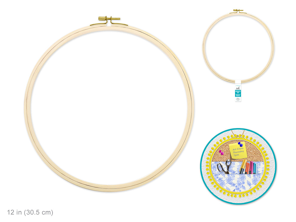 Embroidery Hoop 12" w/Brass Clamp