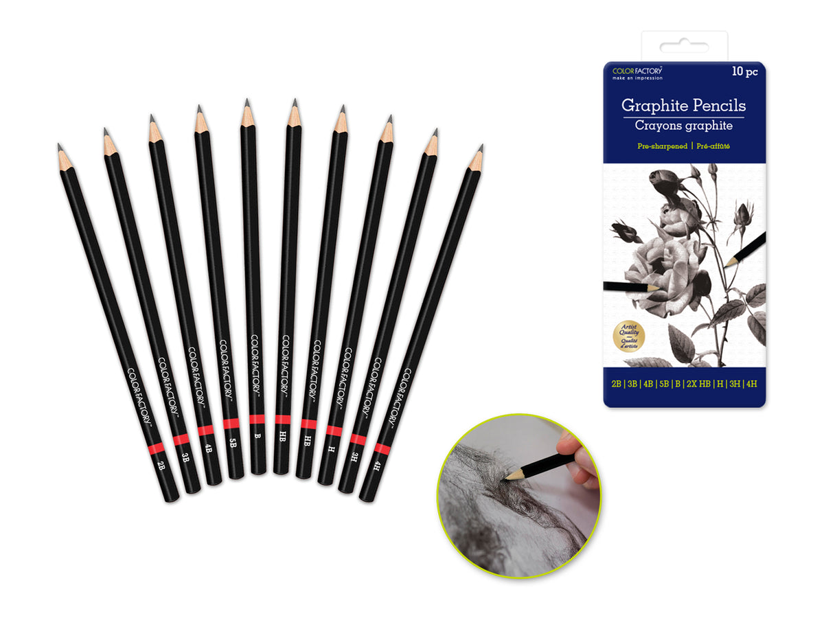 Crayons graphite Dureté moyenne Boîte de 10