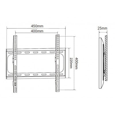 Wall mount bracket 23 to 37 inch - Additional View