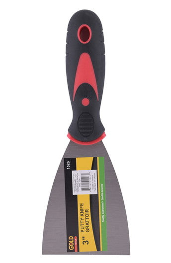 Putty knife 3 inch rubber handle