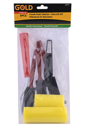 Set Paint Foam 5pc. Set Brushes And Rollers