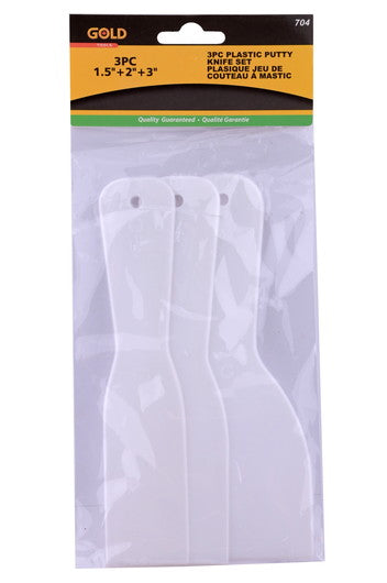 Jeu de 3 couteaux à enduire. Blanc
