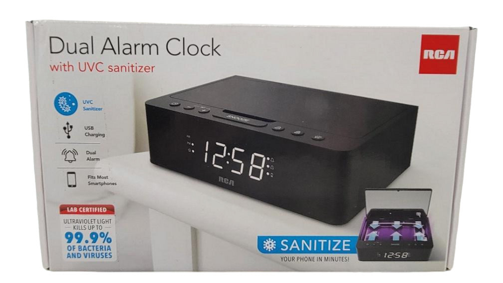 Alarm Clock w/ UV Sanitizer RCA