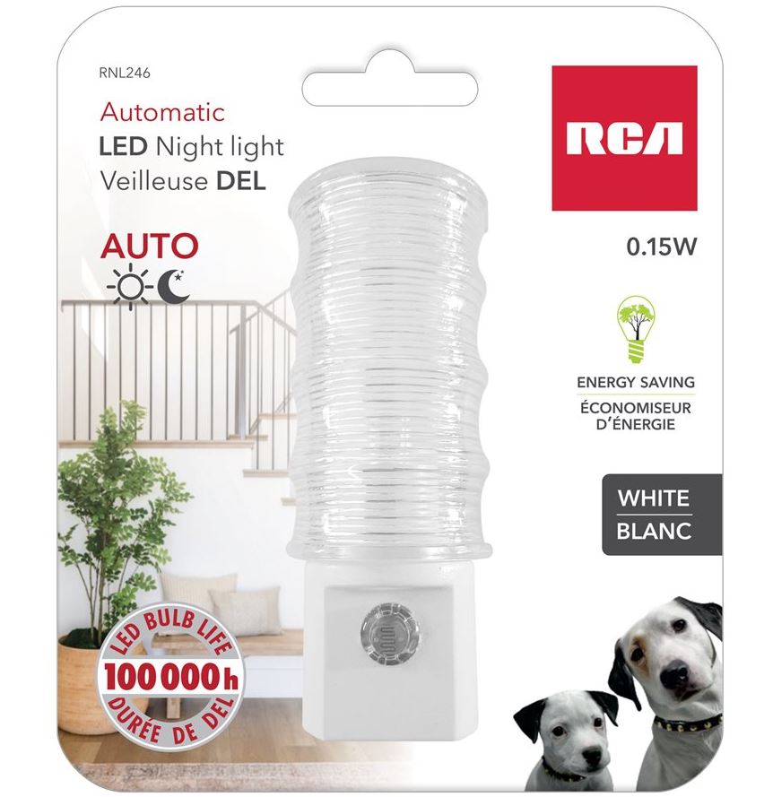 Veilleuse LED automatique 0,15W Blanche RCA