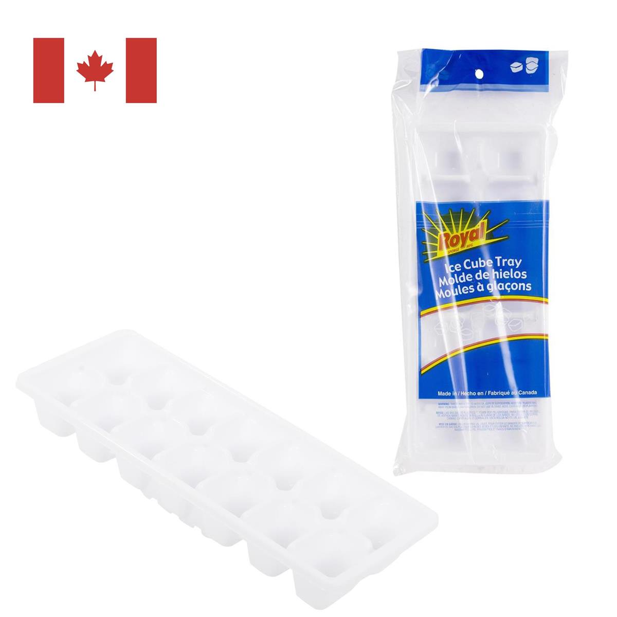 Bac à glaçons – 30,5 cm de long – fait 16 glaçons – Fabriqué au Canada