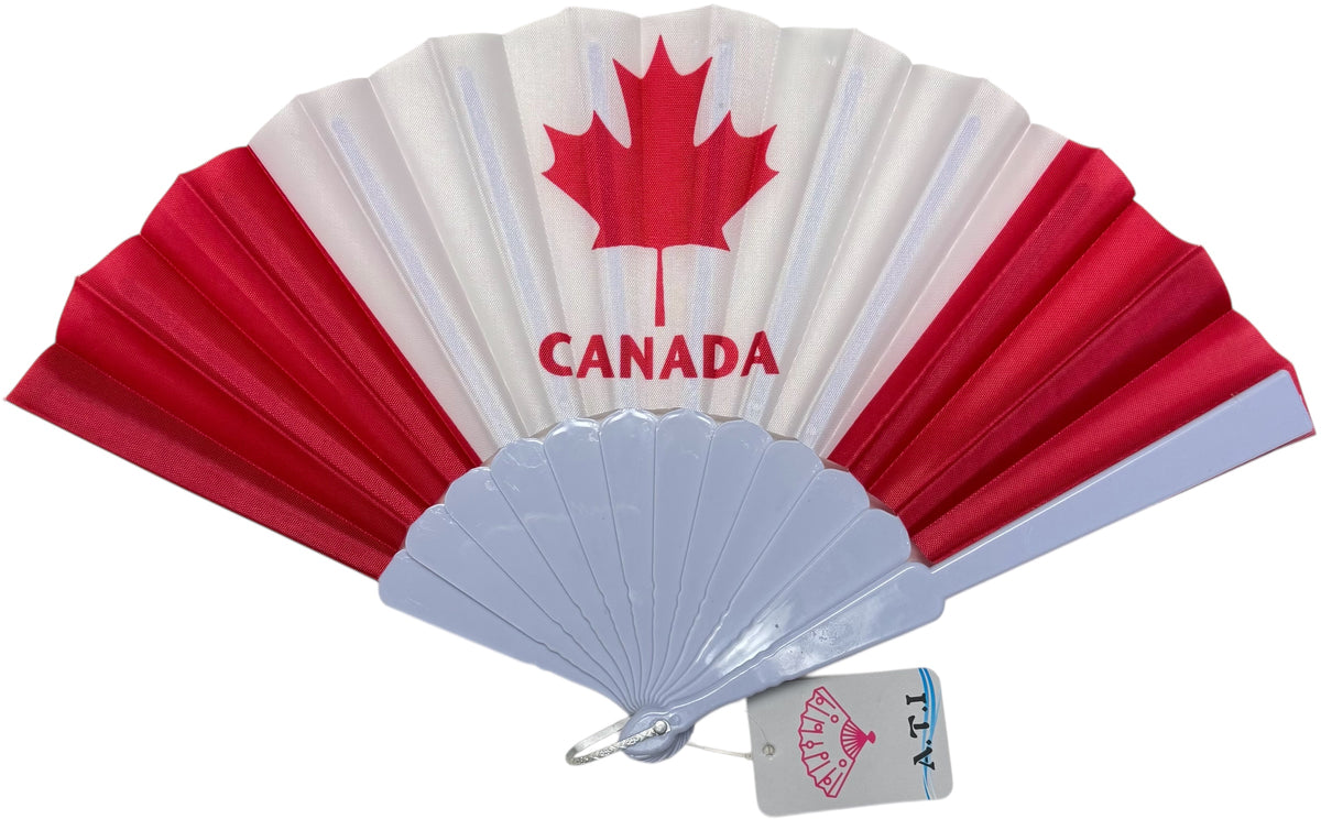 Hand Fan Canada Maple Leaf