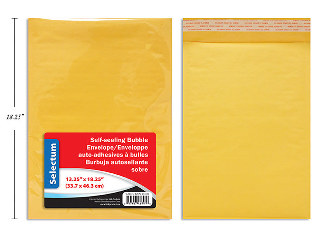 BUBBLE ENVELOPE PEEL & SEAL13.25X18.25" 12.5X18"