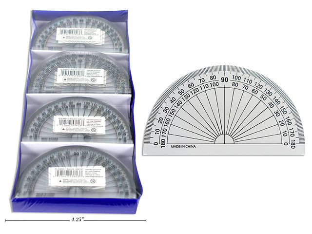 PROTRACTOR CLEAR 4"