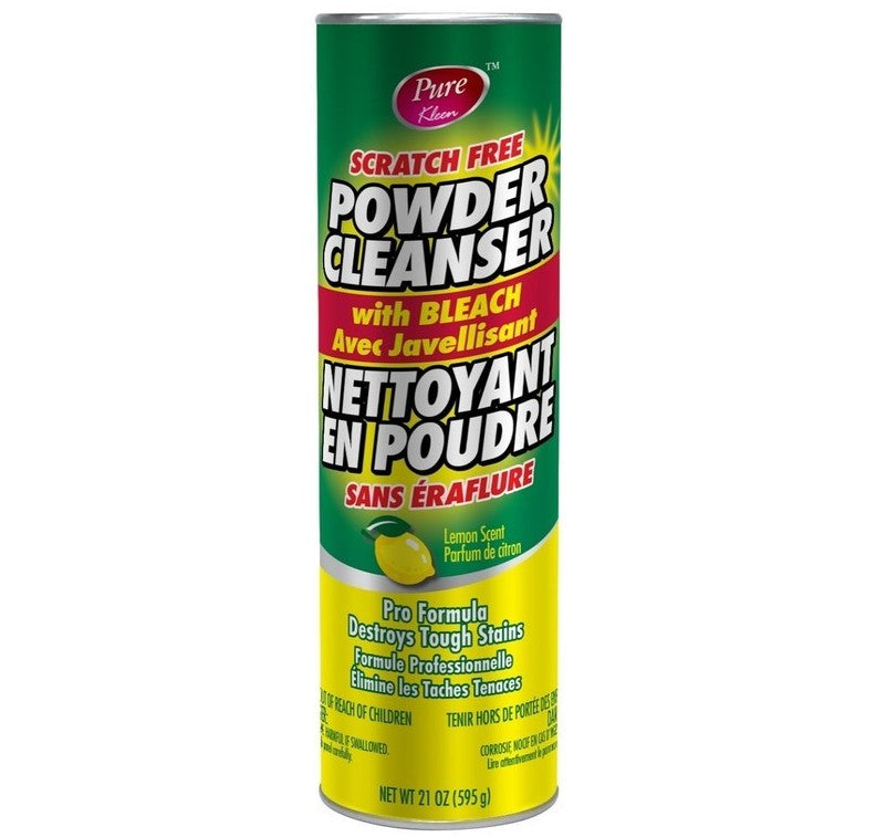POWDER CLEANSER LEMON w/ BLEACH 595G PURE KLEEN