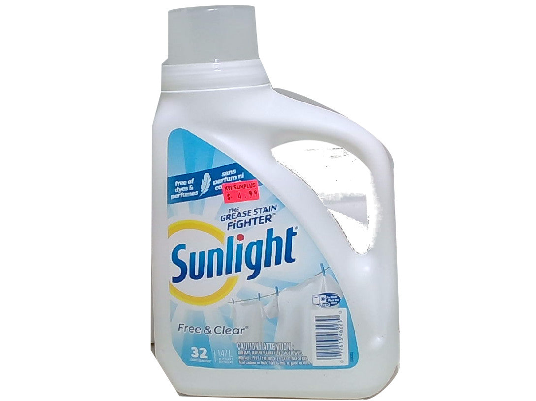 Laundry Detergent Free and Clear 1.47L. Sunlight