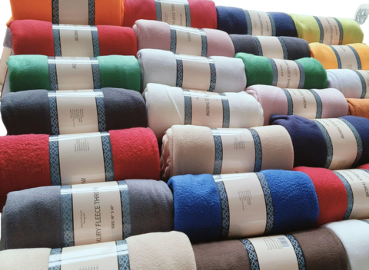 Fleece Throw 50x60 Solid Colours Ass't