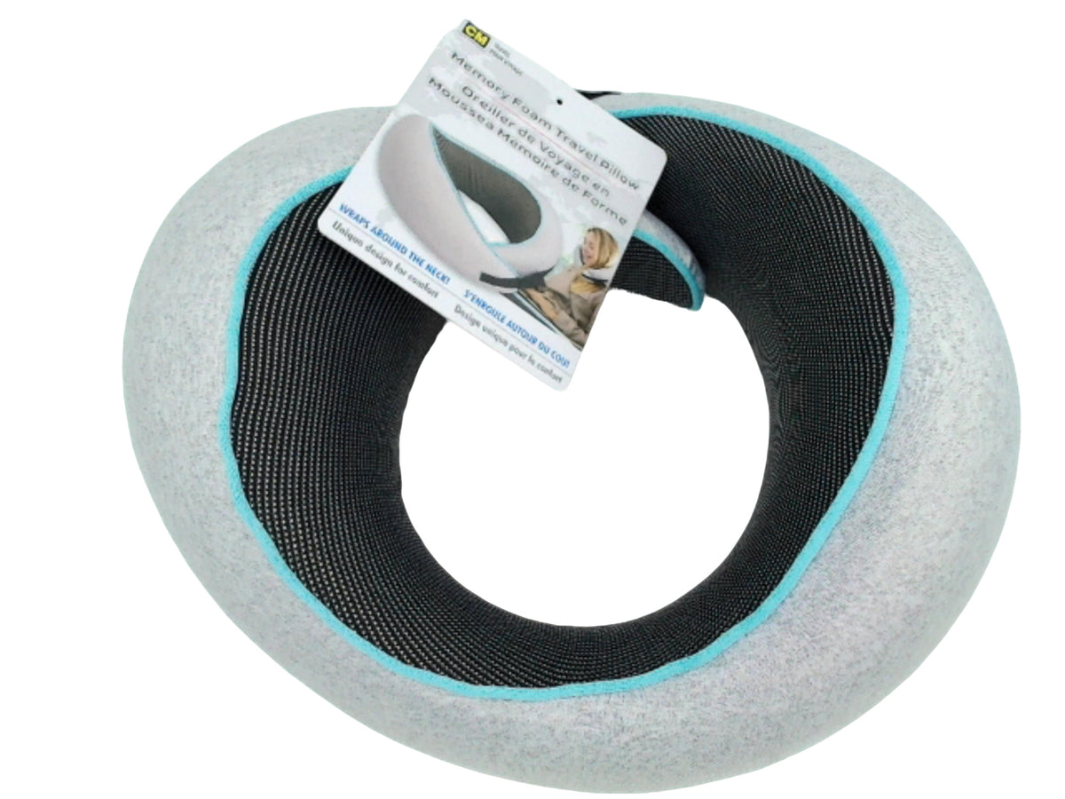 Oreiller de voyage cervical en mousse à mémoire de forme