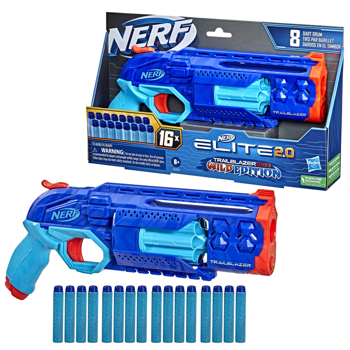 Nerf Elite 2.0 Trailblazer RD-8 Wild Edition Blaster w/16 Darts - Additional View