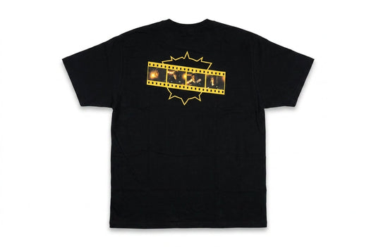Back of the Brantford Bulldogs Showtime playoffs tee with film strip graphic