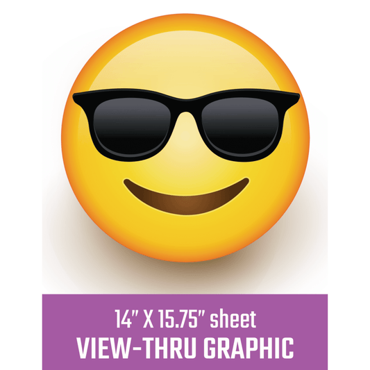 Passenger Car Window Cling Emoji 14" x 15.75" Fits Rear Window - Additional View
