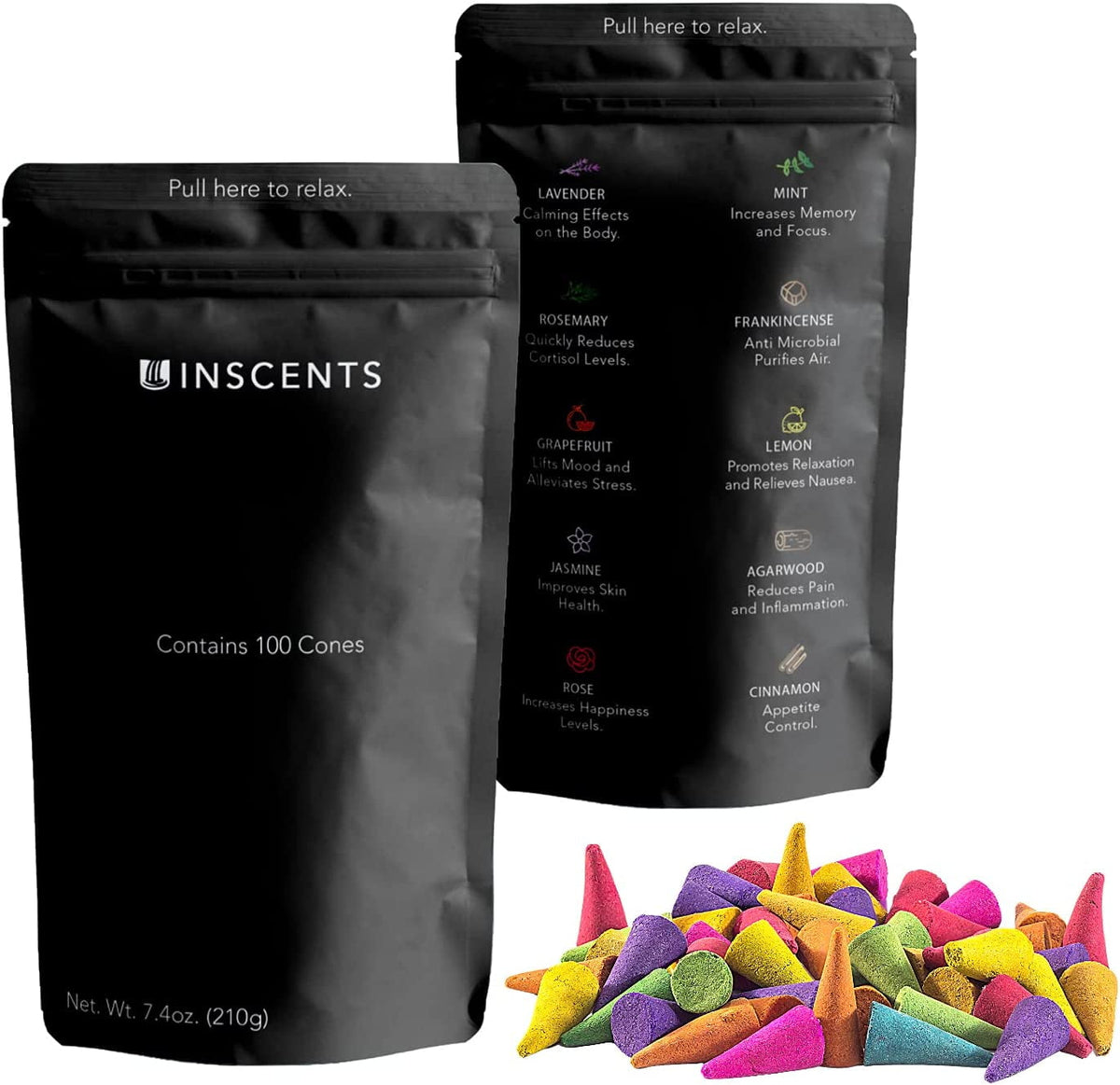 Incense Cones 100pk. 220g. Assorted Inscents - Additional View