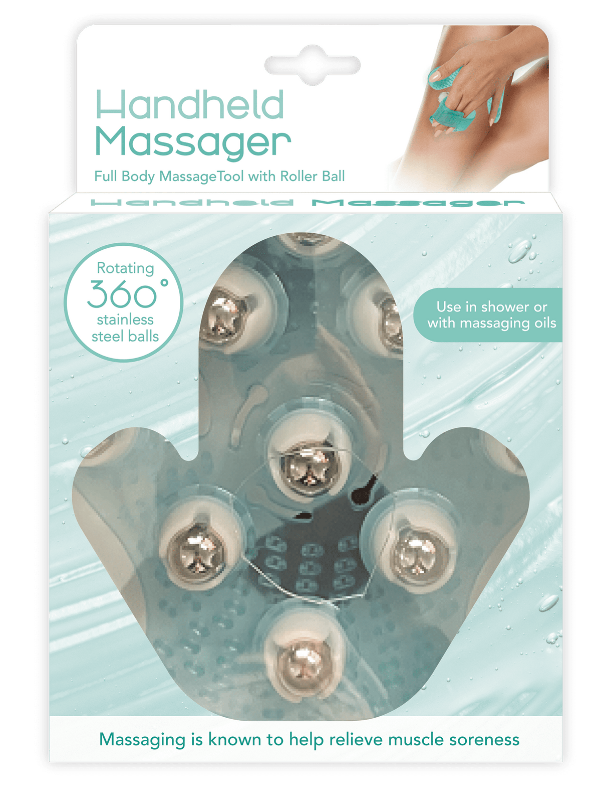 Handheld Massager Rotating 360 Stainless Steel Balls - Additional View