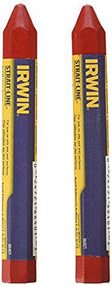 Red Marking Crayon 2pk. Strait-line Irwin - Additional View