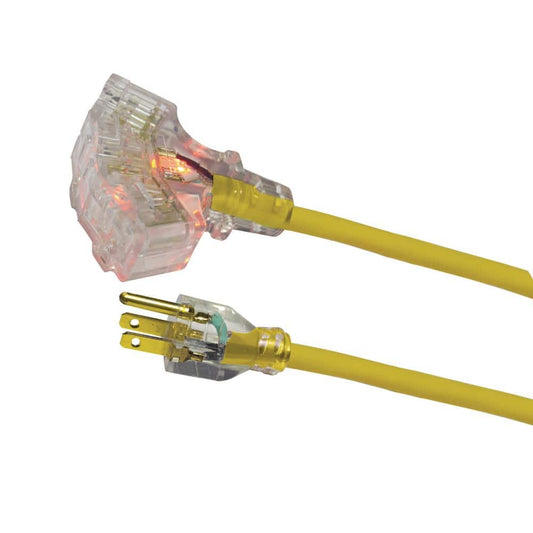 Extension Cord 50' Lighted 3 Outlet 14/3 Indoor/Outdoor Husky - Additional View