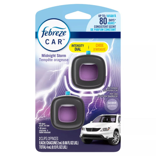 Air Freshener Midnight Storm 2 x 2mL Febreze Car