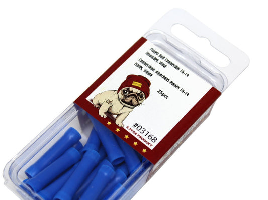 Butt Connector 16-14AWG 25pk Blue Terminal Tuf Pug