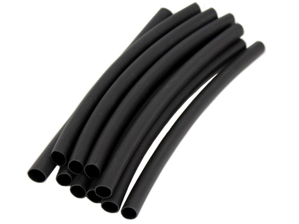 Heat Shrink Tubing 6" x 5/16" 10pk. with glue Black Global Tone