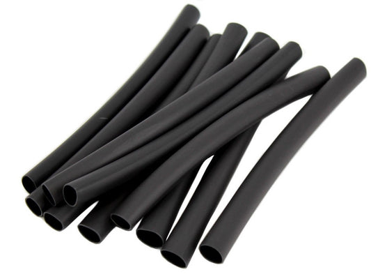 Heat Shrink Tubing 6" x 3/8" 10pk. with glue Black Global Tone