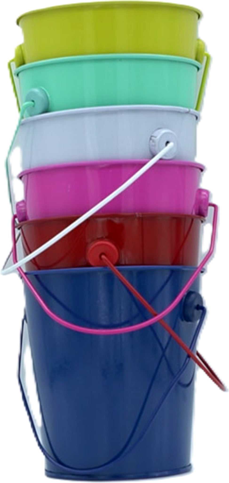 Mini Tin Bucket 3.75" x 4" Assorted Colours Cardinal Hill