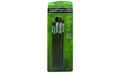 Artish Brush Set 5pc. Fine Camel Hair & Pure Bristle Shur-line