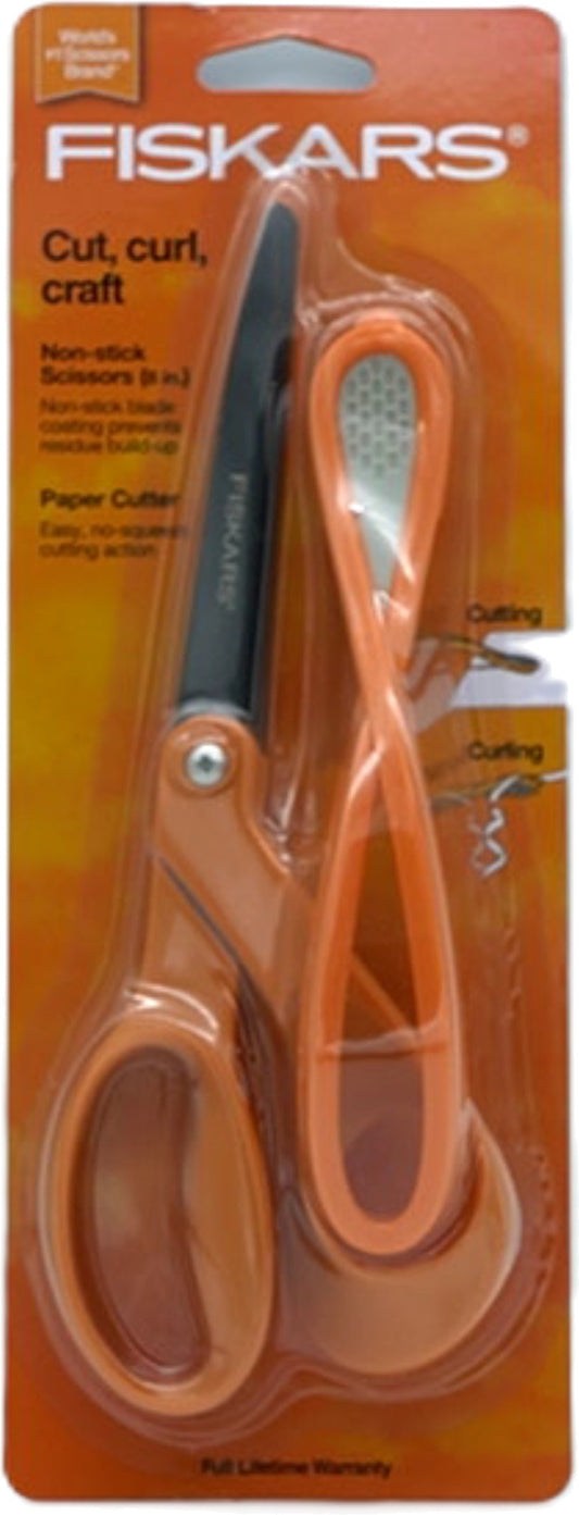 8" Non Stick Scissors w/Paper Cutter Fiskars
