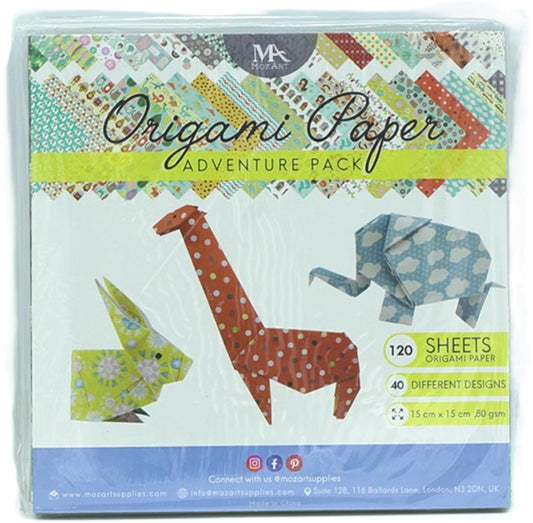 Origami Paper Adventure Pack 120 Sheets 15cm x 15cm Mozart