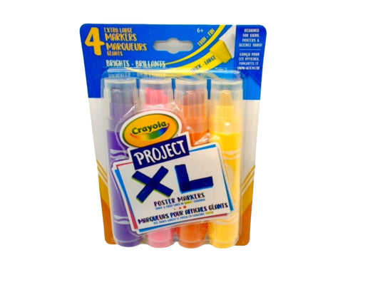 Project XL Poster Markers 4pk. Ass't Colours Crayola