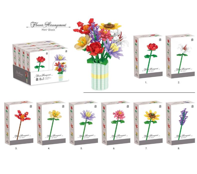 DIY Flower Bouquet Building Block Set