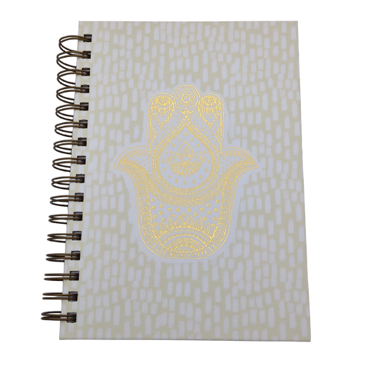Hardcover Journal 6" x 8.5" 150 Pages Golden Hamsa Molly & Rex