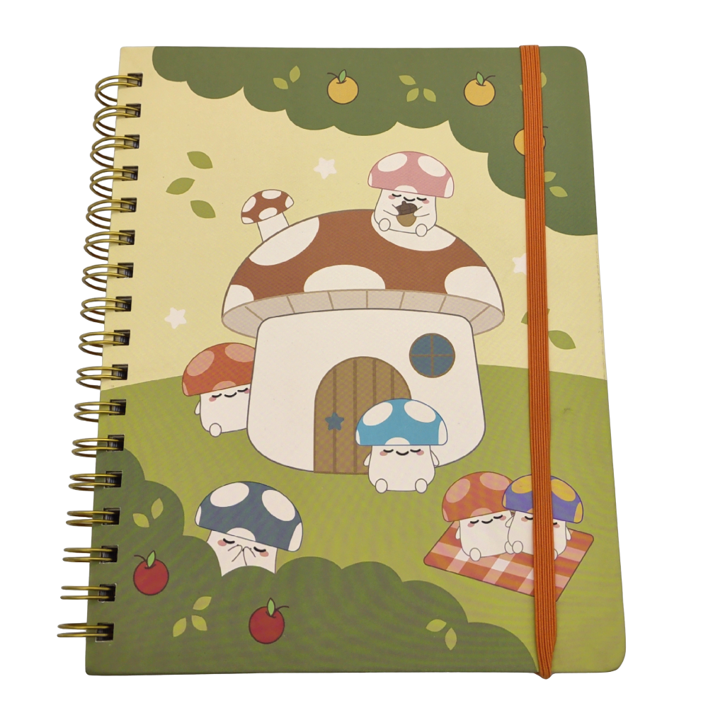 Undated Monthly + Weekly Planner 9.15" x 7.5" Mushroom Garden