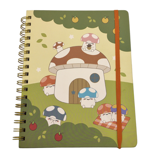 Undated Monthly + Weekly Planner 9.15" x 7.5" Mushroom Garden