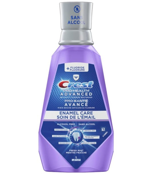 Mouthwash Alcohol Free Enamel Care 500mL Crest Pro-Health
