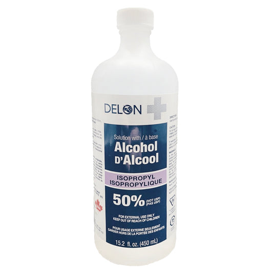 Alcool à friction 50% 450ml/12 Delon