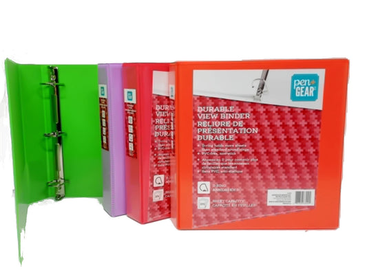 Durable View Binder 1.5" D-ring Assorted Colours Pen Gear