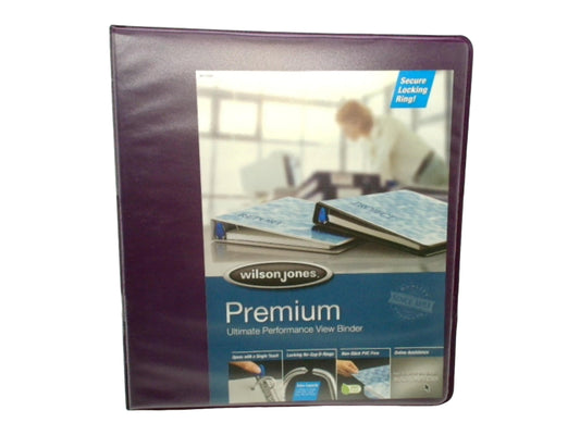 Binder 1" Ultimate Performance View Eggplant Wilsonjones