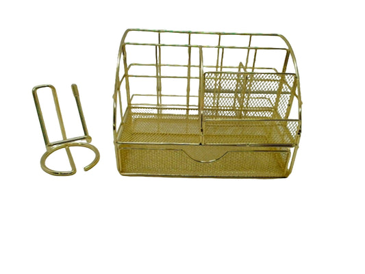Desk Organizer w/Cellphone Stand Gold Hudstill