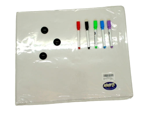 Magnetic White Board 17" x 14" w/Markers & Magnets