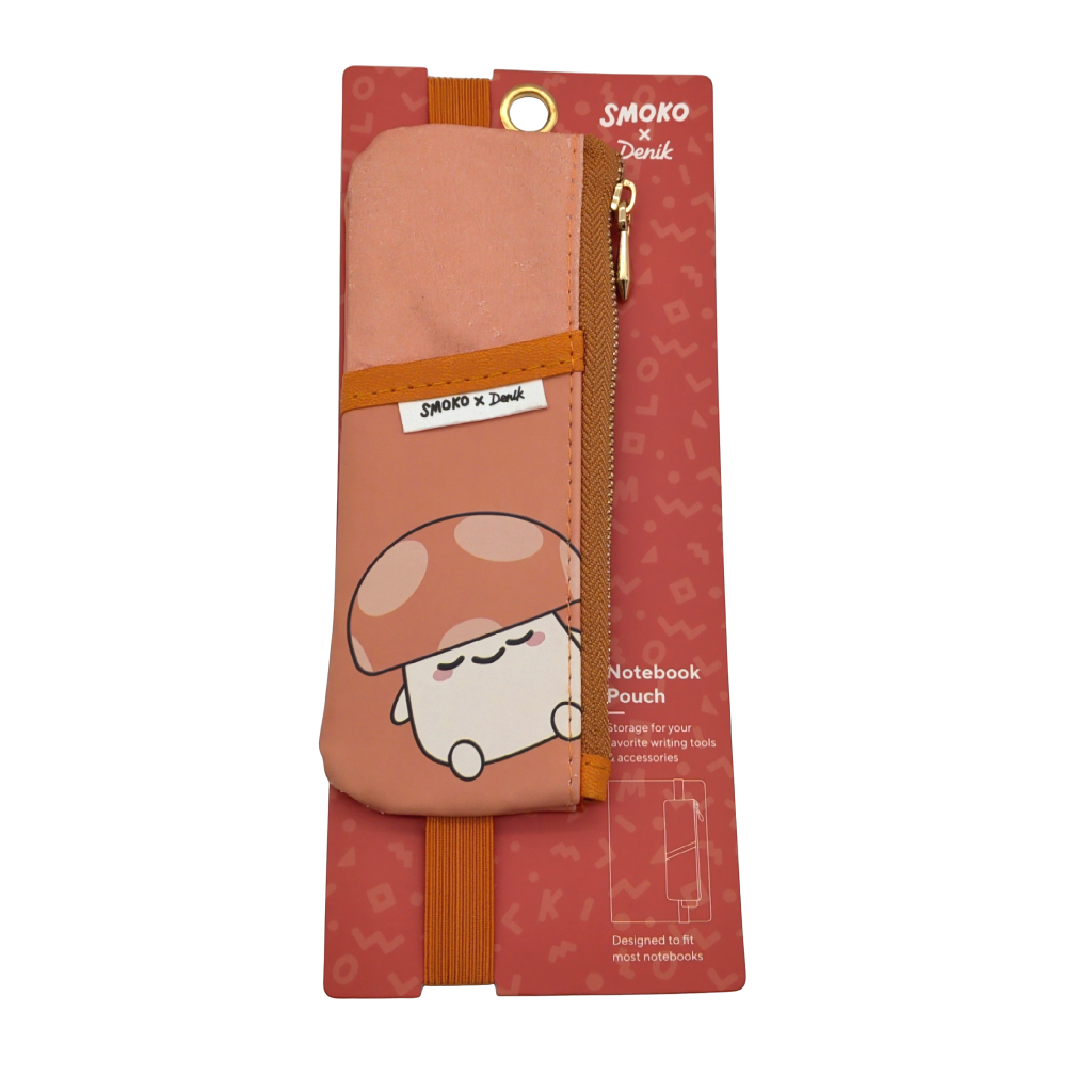 Pochette pour Carnet Champignon Couleur Pêche Smoko X Denik