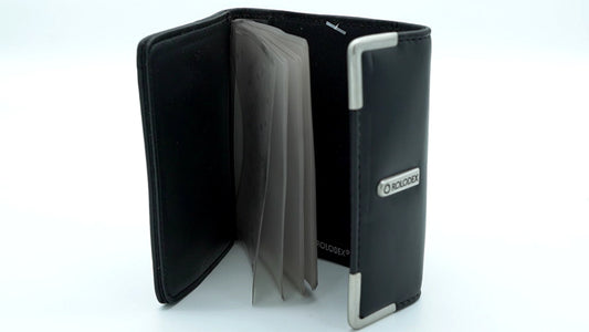 Personal Card Case Black Holds 36 Cards Snap Close Rolodex - Additional View