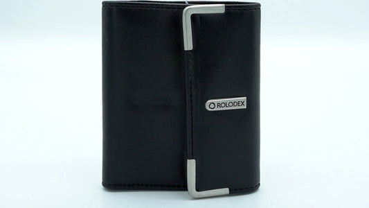 Personal Card Case Black Holds 36 Cards Snap Close Rolodex