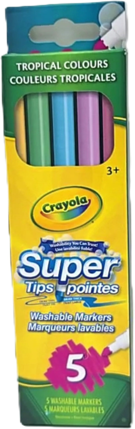 Super Tip Markers 5pk. Tropical Colours Crayola