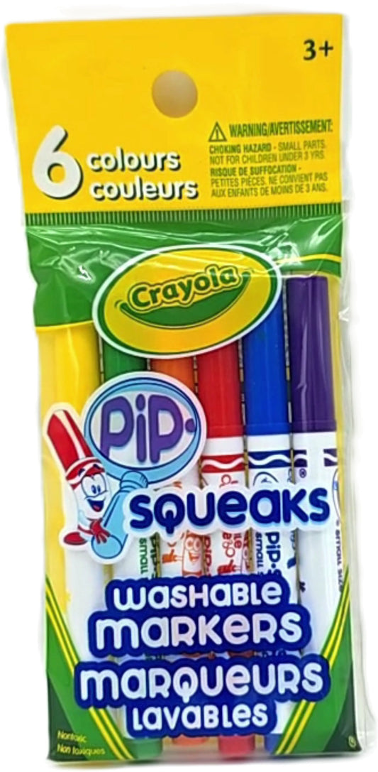 Washable Markers Pip Squeaks 6pk. Classic Colours Crayola