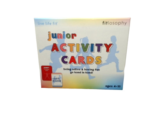 Junior Activity Cards 50 Unique Cards w/Die,hourglass Timer & Mesh Bag Fitlosophy