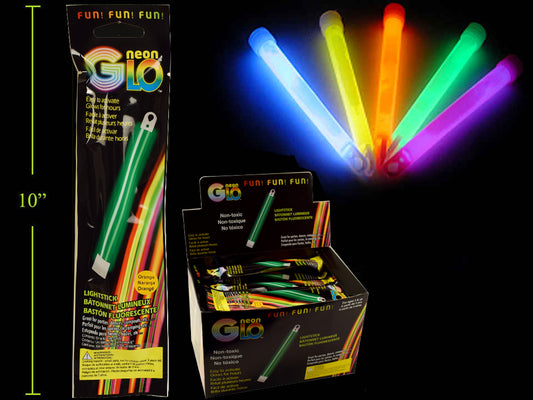 Neon Glo Light Stick 6" & Necklace, 5 col., foil pack